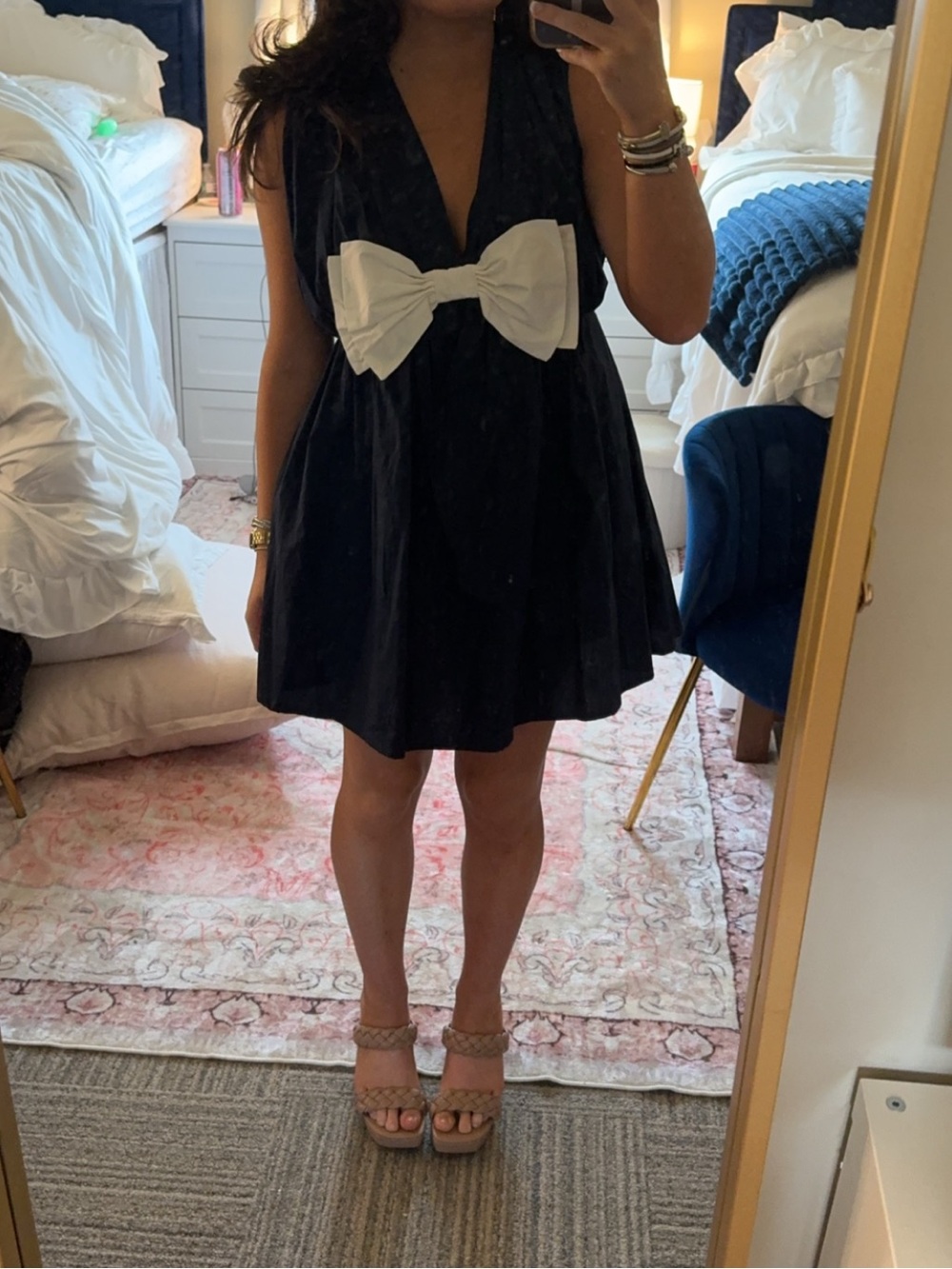Boutique dress with bow detail